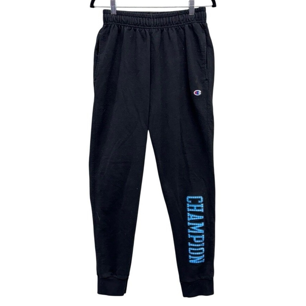 Champion Authentic Athleticwear Black Graphic Logo Sweatpants GF22H BKC Mens M